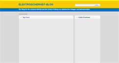 Desktop Screenshot of elektrosicherheit-blog.de